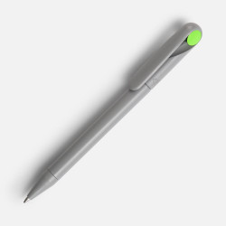 Ручка шариковая Prodir DS1 TMM Dot, серая с ярко-зеленым