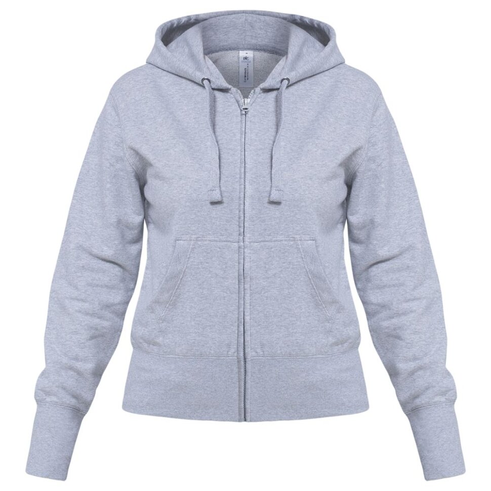 Толстовка женская Hooded Full Zip серый меланж